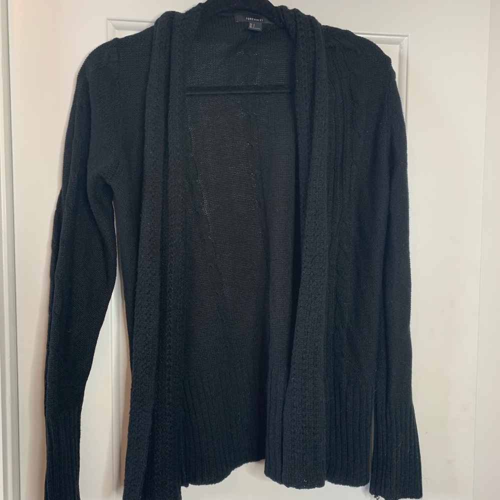 Black cardigan